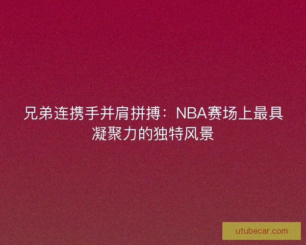 兄弟连携手并肩拼搏:NBA赛场上最具凝聚力的独特风景 兄弟连携手并肩拼搏:NBA赛场上最具凝聚力的独特风景